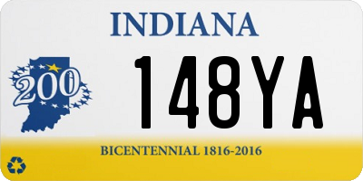 IN license plate 148YA