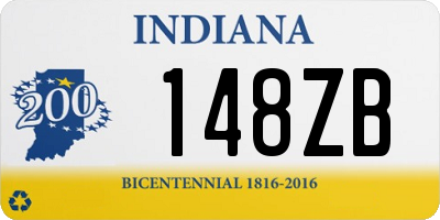 IN license plate 148ZB