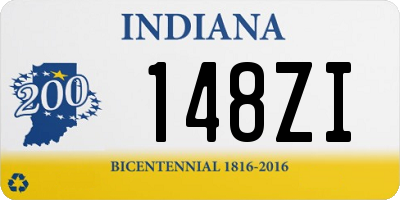 IN license plate 148ZI