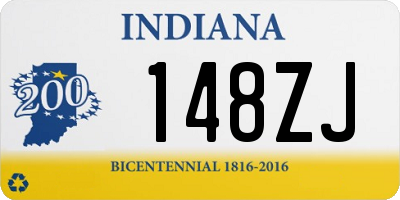 IN license plate 148ZJ