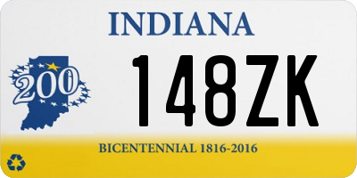 IN license plate 148ZK