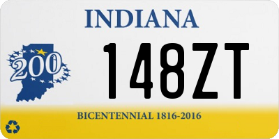 IN license plate 148ZT