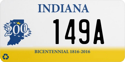 IN license plate 149A