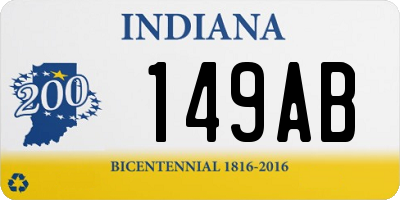 IN license plate 149AB