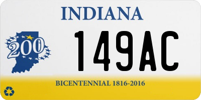 IN license plate 149AC