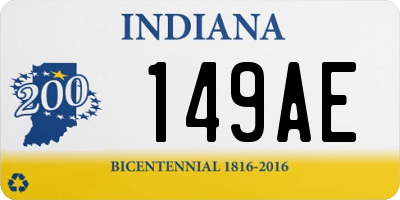 IN license plate 149AE