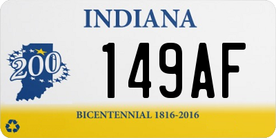 IN license plate 149AF