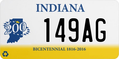 IN license plate 149AG