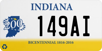 IN license plate 149AI