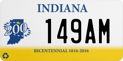 IN license plate 149AM