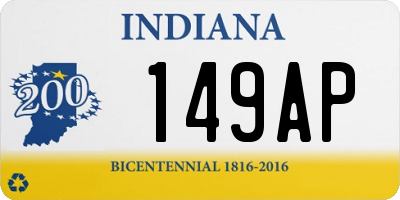 IN license plate 149AP