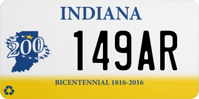 IN license plate 149AR