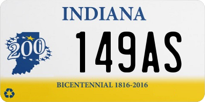 IN license plate 149AS