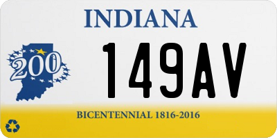 IN license plate 149AV