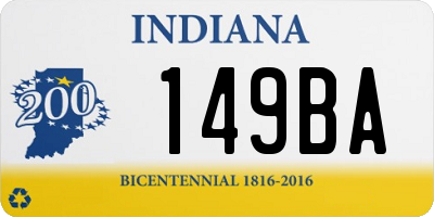 IN license plate 149BA