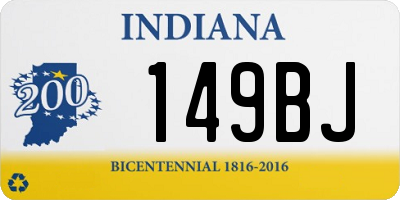 IN license plate 149BJ