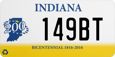 IN license plate 149BT