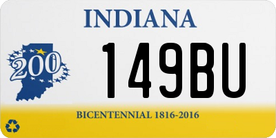 IN license plate 149BU