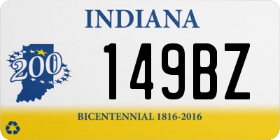 IN license plate 149BZ