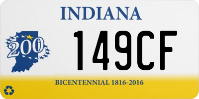 IN license plate 149CF