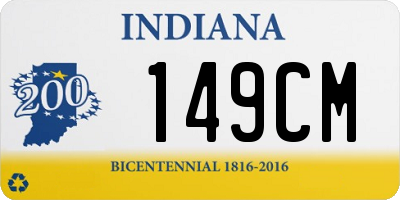 IN license plate 149CM