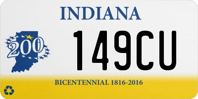 IN license plate 149CU