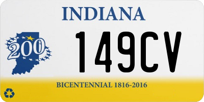 IN license plate 149CV