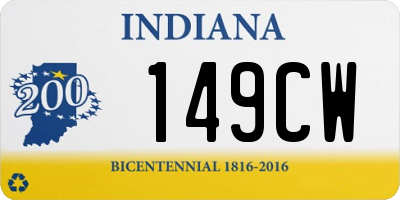 IN license plate 149CW