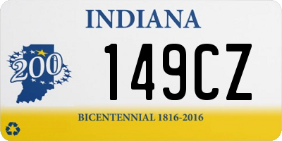 IN license plate 149CZ