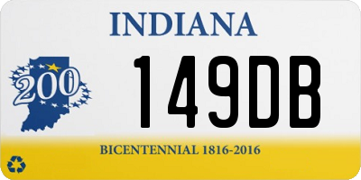 IN license plate 149DB