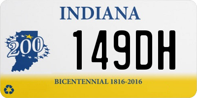 IN license plate 149DH