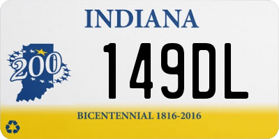 IN license plate 149DL