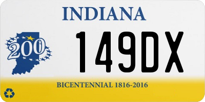 IN license plate 149DX