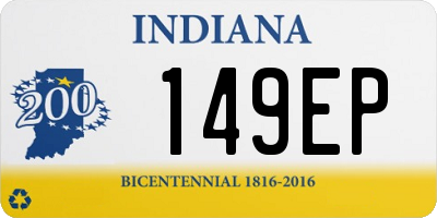 IN license plate 149EP