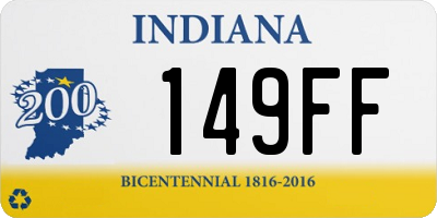 IN license plate 149FF
