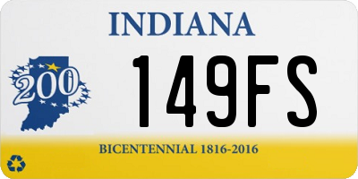 IN license plate 149FS