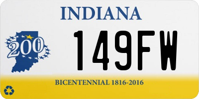 IN license plate 149FW