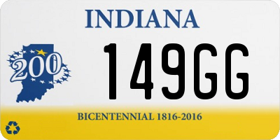 IN license plate 149GG