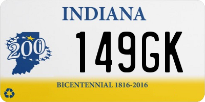 IN license plate 149GK