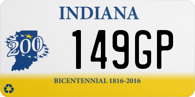 IN license plate 149GP