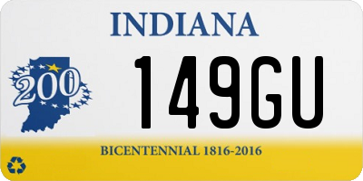 IN license plate 149GU