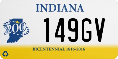 IN license plate 149GV