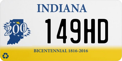 IN license plate 149HD