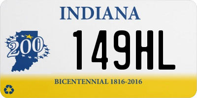 IN license plate 149HL