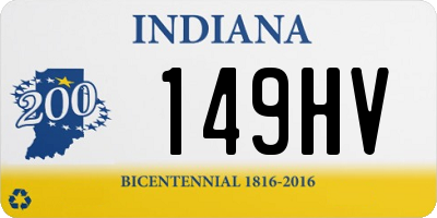 IN license plate 149HV