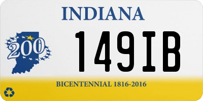 IN license plate 149IB