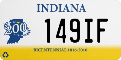 IN license plate 149IF