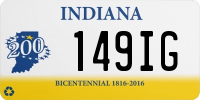 IN license plate 149IG