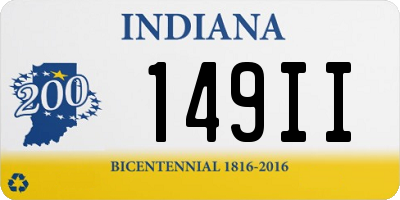 IN license plate 149II
