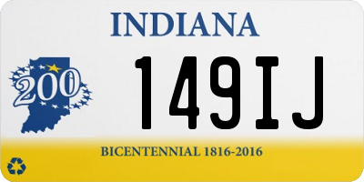 IN license plate 149IJ